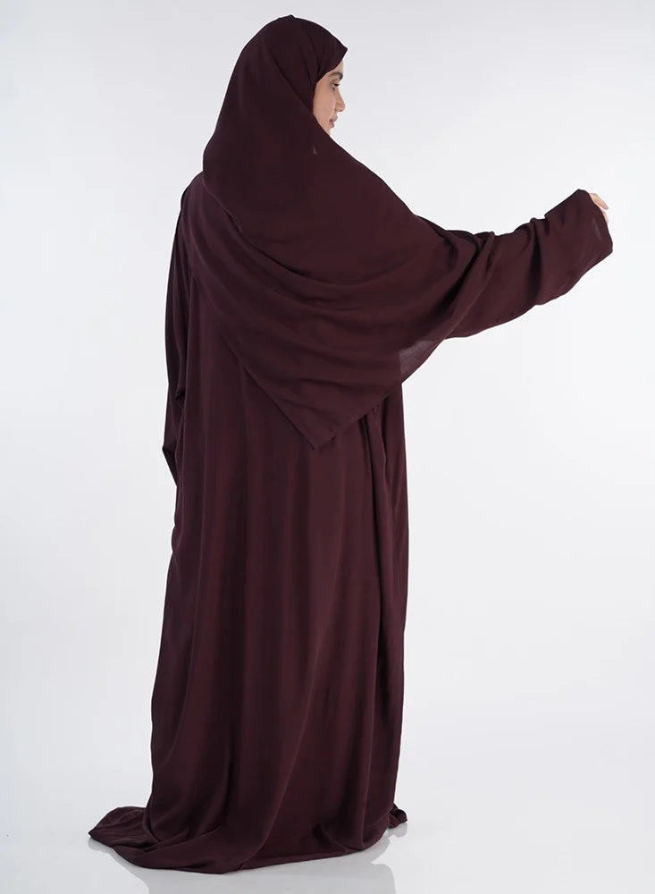 Rayon Plain Prayer Garment- Maroon Red