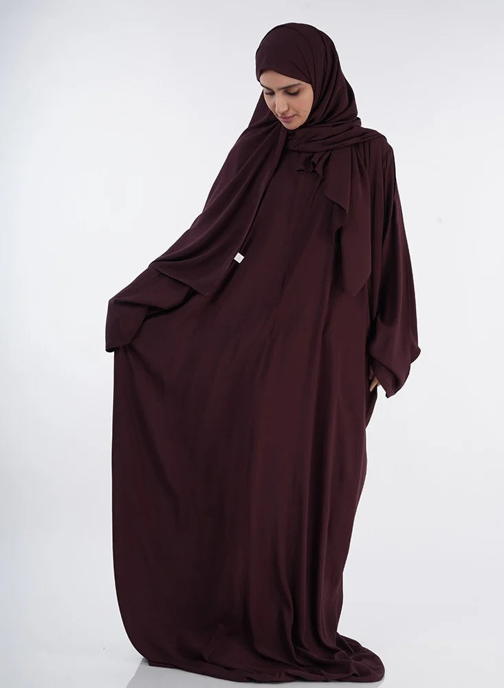 Rayon Plain Prayer Garment- Maroon Red