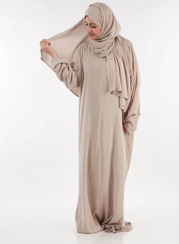 Metallic Grey Rayon Prayer Garment