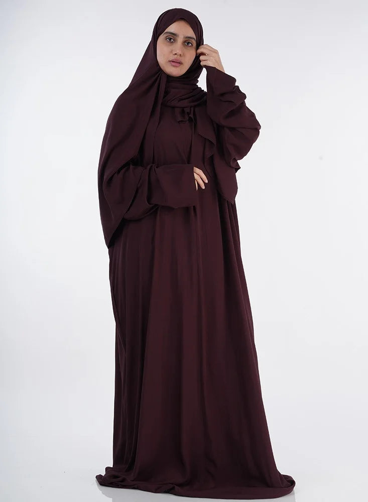 Rayon Plain Prayer Garment- Maroon Red