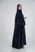 Dark Blue Silk Abaya & Hijab Set
