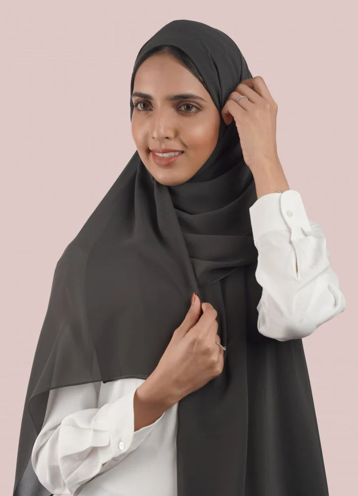 Japanese Tales - Dark Grey Hijab/Scarves