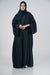 Dark Green Silk Abaya & Hijab Set