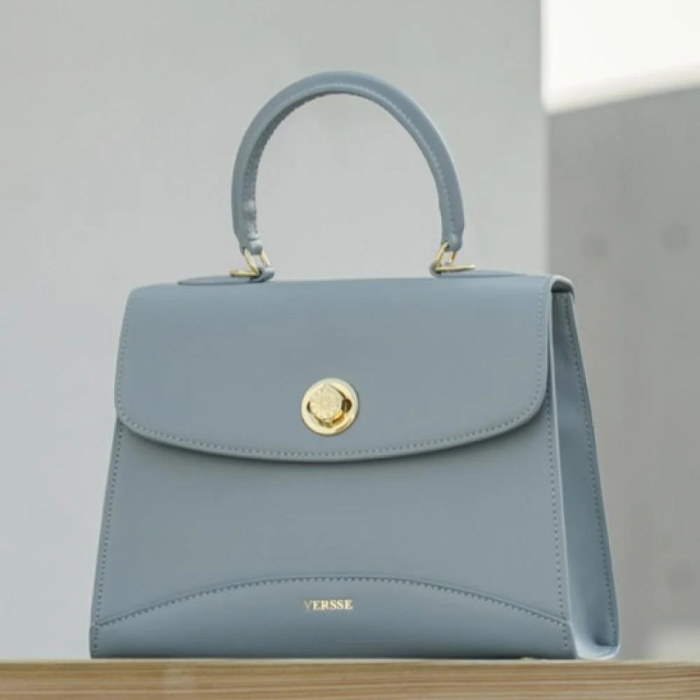 Light Blue Elegant Leather Bags 118