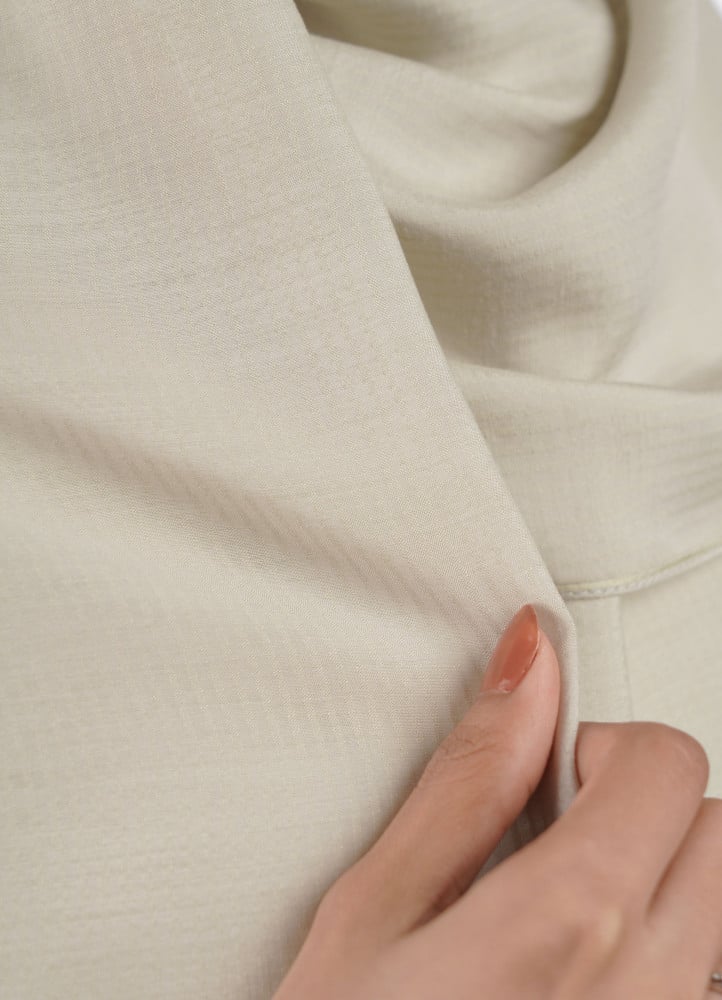 Spanish - Striped Beige Hijab/Scarf