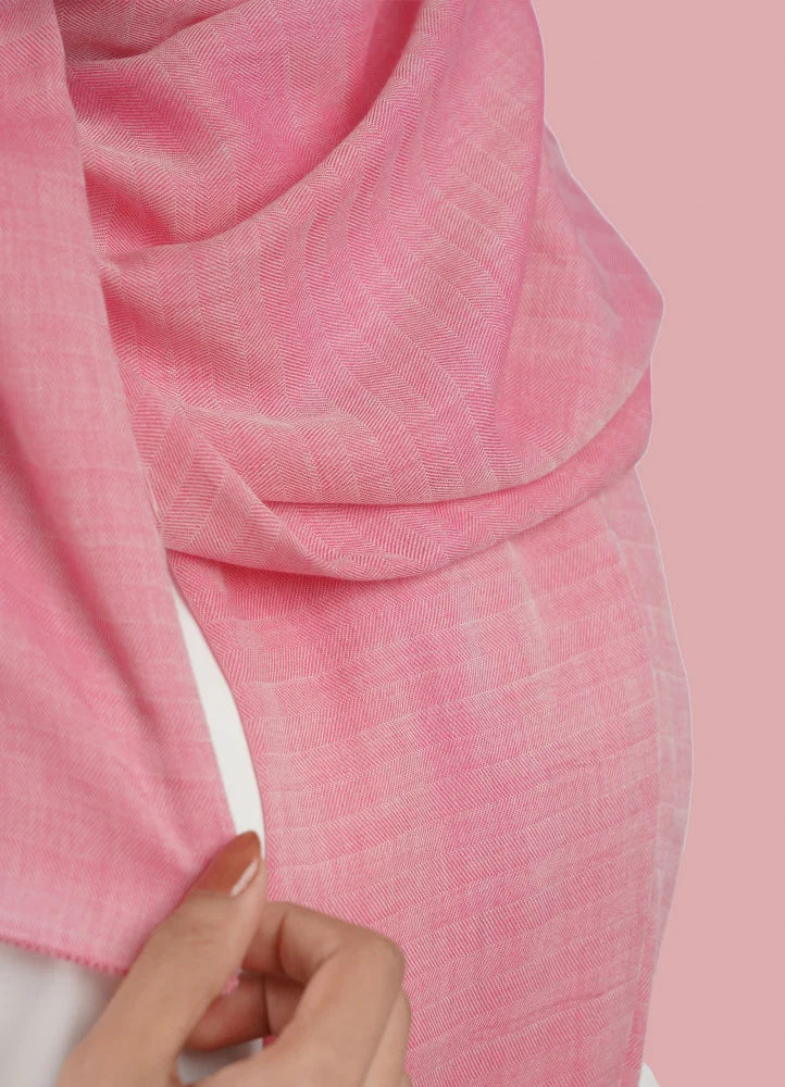 Spanish - Striped Pink Hijab/Scarf