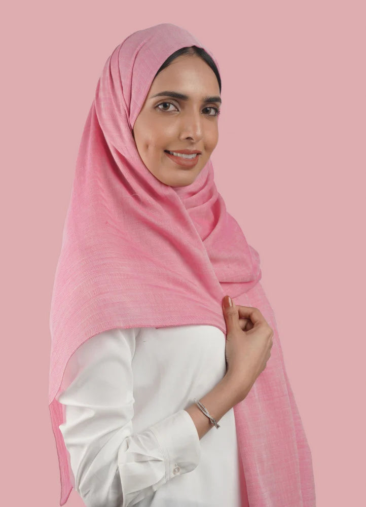 Spanish - Striped Pink Hijab/Scarf