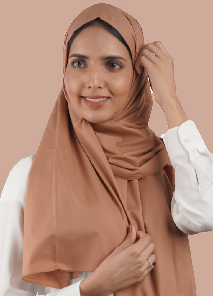 Spanish - Brown Plain Hijab/Scarf