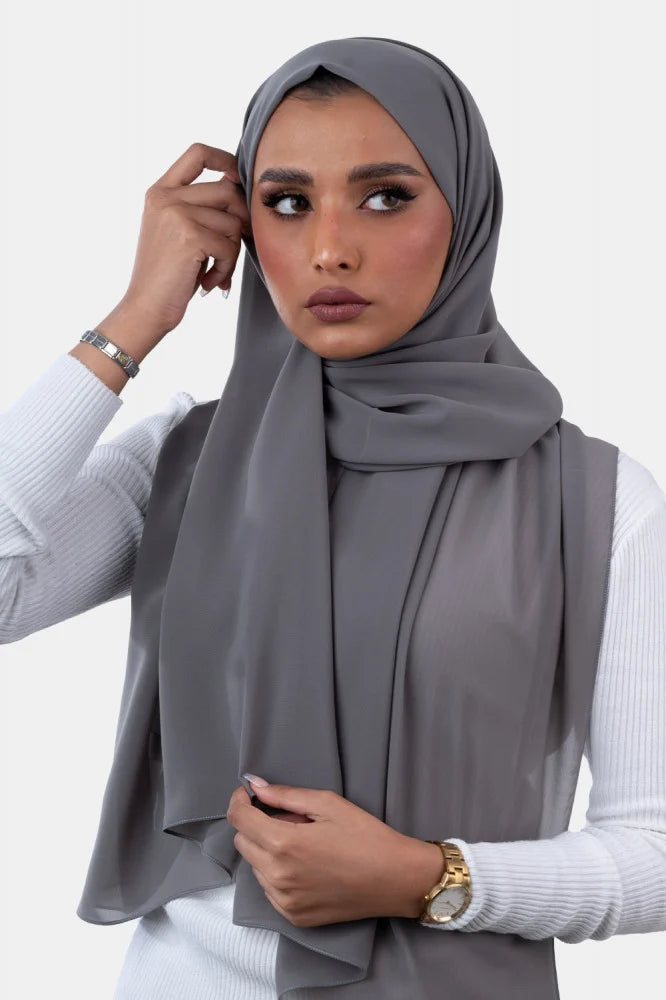 Japanese Tales - Grey Hijab/Scarves