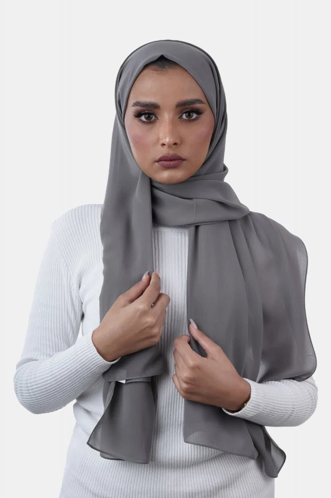 Japanese Tales - Grey Hijab/Scarves