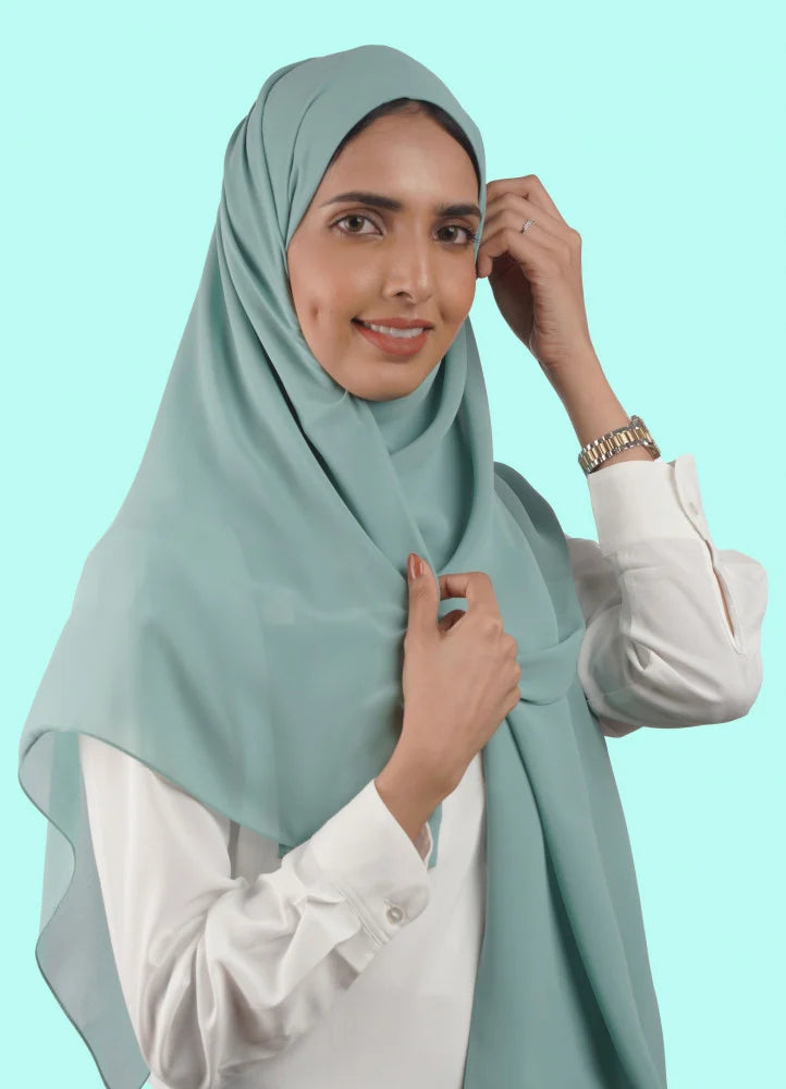 Japanese Tales - Turquoise Hijab/Scarves