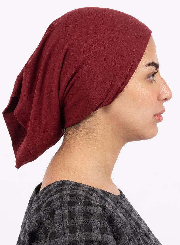 Hijab Cap Maroon Red