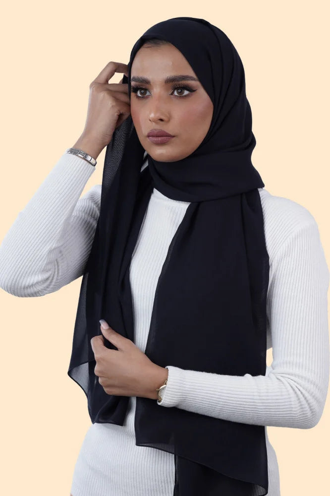 Japanese Tales - Navy Blue Hijab/Scarves