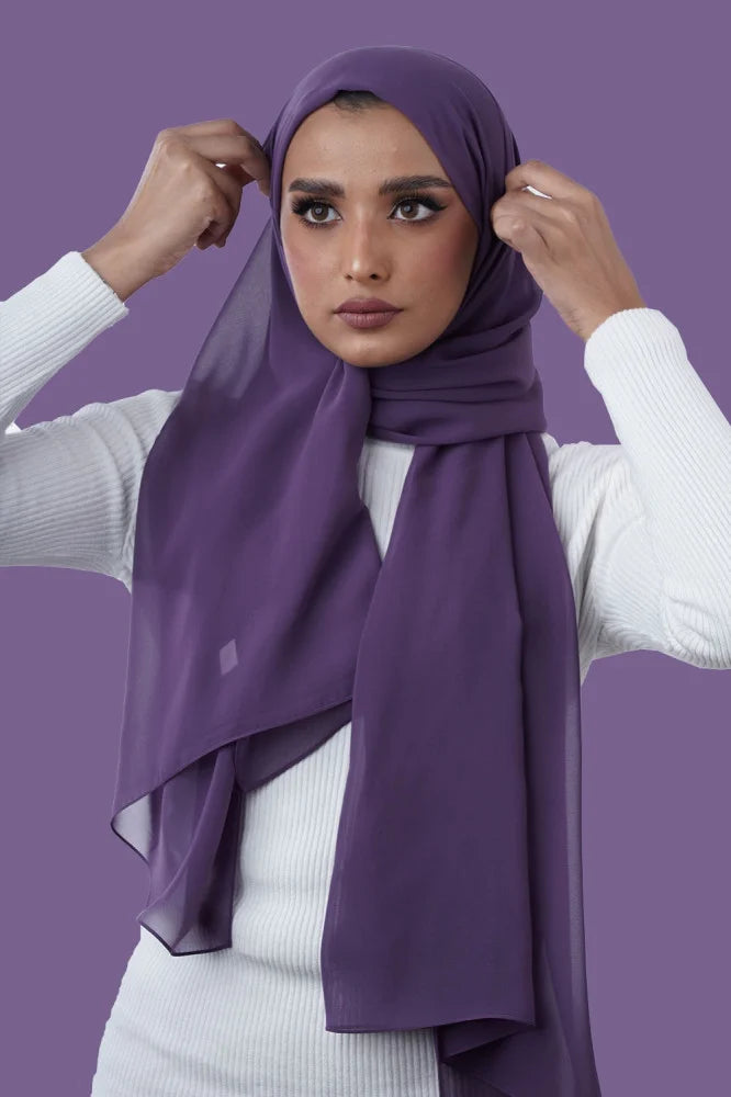 Japanese Tales - Mauve / Red Violet Hijab/Scarves
