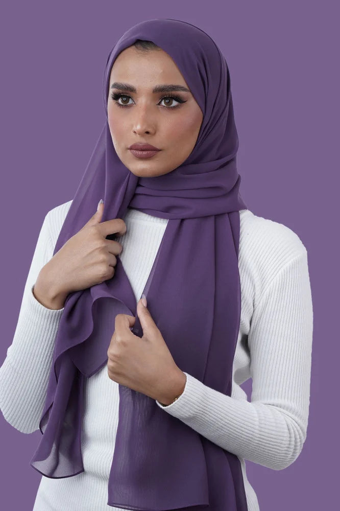 Japanese Tales - Mauve / Red Violet Hijab/Scarves