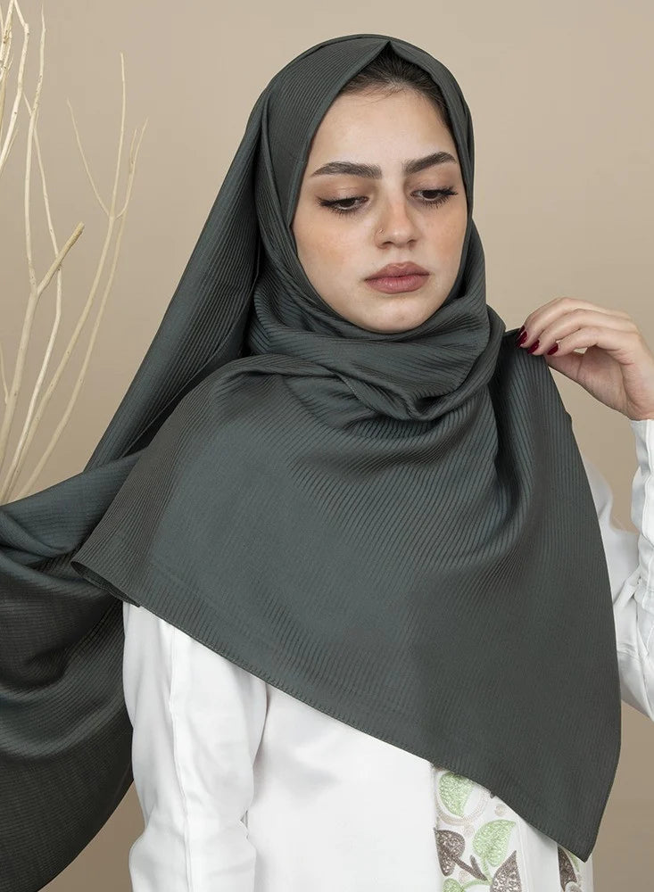 Spanish - Striped Turquoise Hijab/Scarf