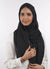 Spanish - Striped Black Hijab/Scarf
