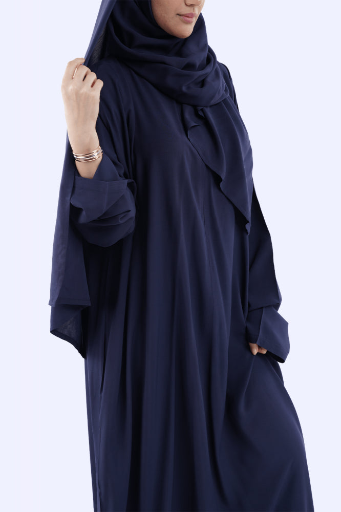 Elegant Navy Blue Rayon Prayer Garment