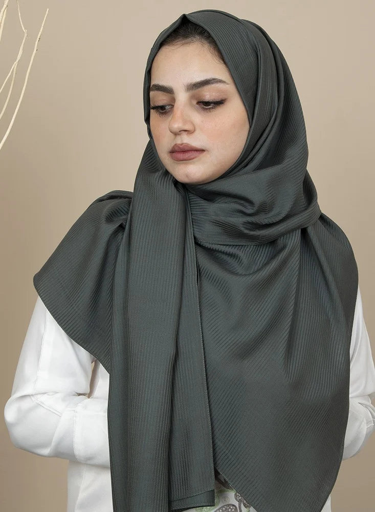 Spanish - Striped Turquoise Hijab/Scarf