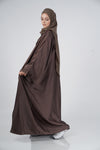Silk Brown Abaya &amp; Hijab Set
