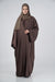 Silk Brown Abaya & Hijab Set