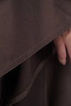 Silk Brown Abaya &amp; Hijab Set