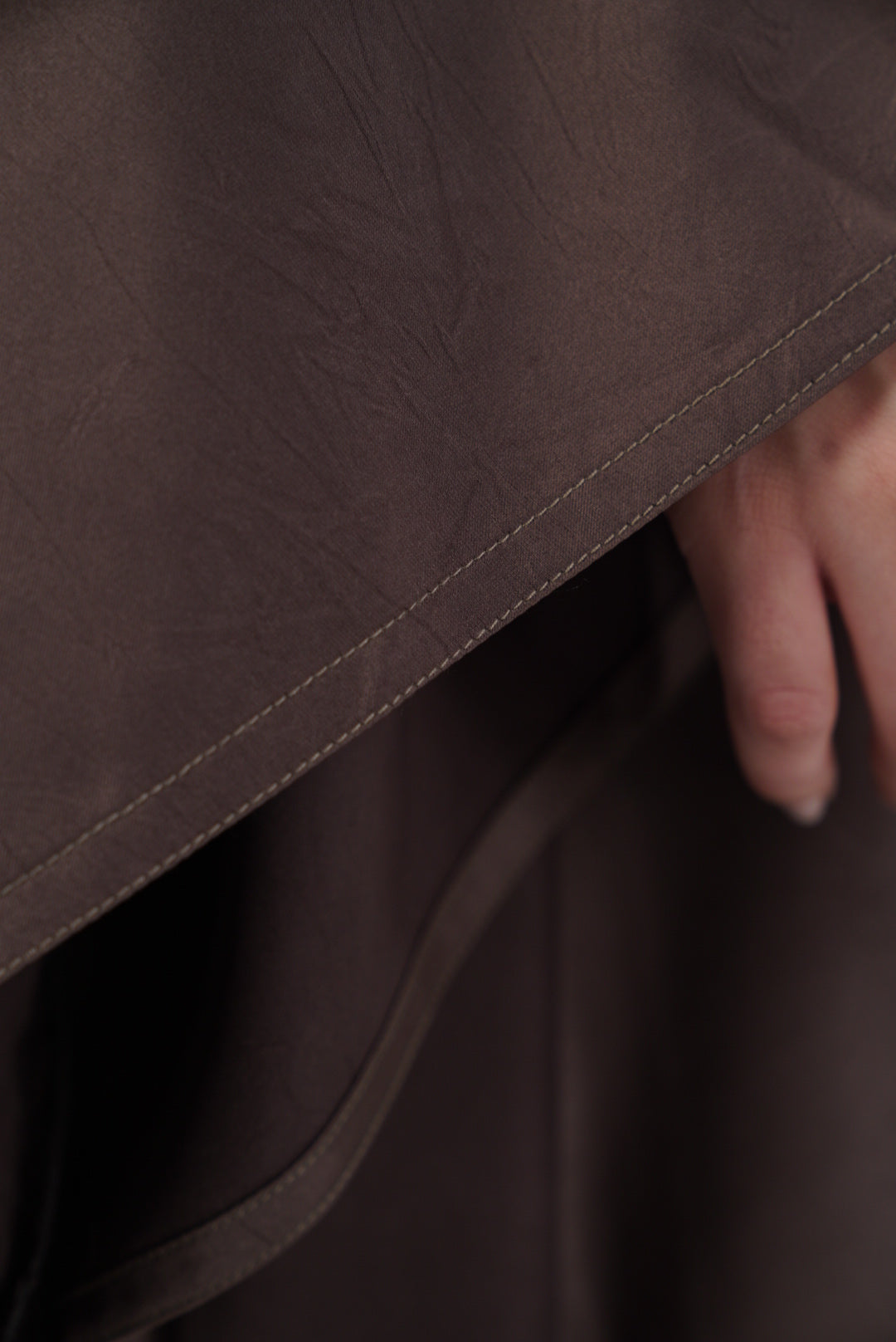 Silk Brown Abaya &amp; Hijab Set