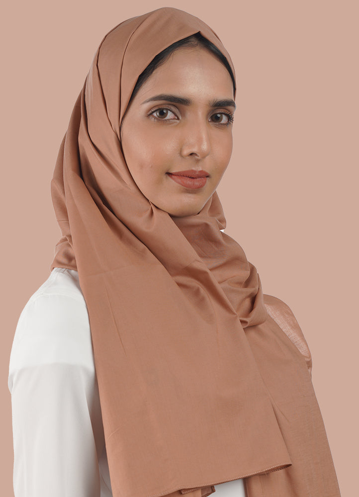 Spanish - Brown Plain Hijab/Scarf