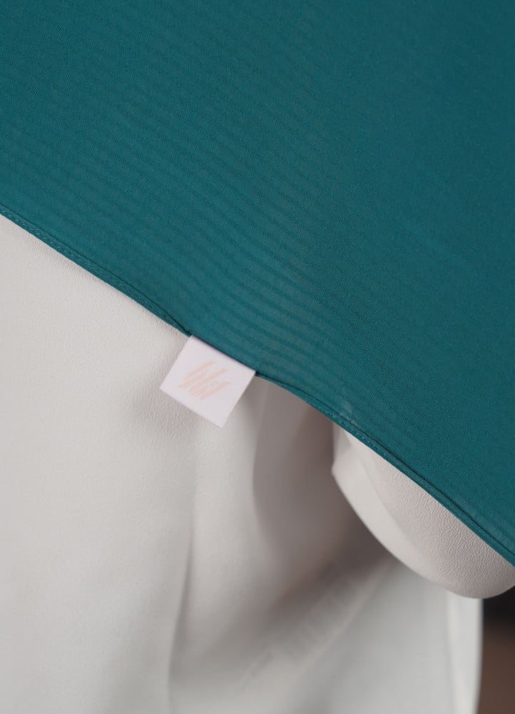 Spanish - Striped Teal Hijab/Scarf