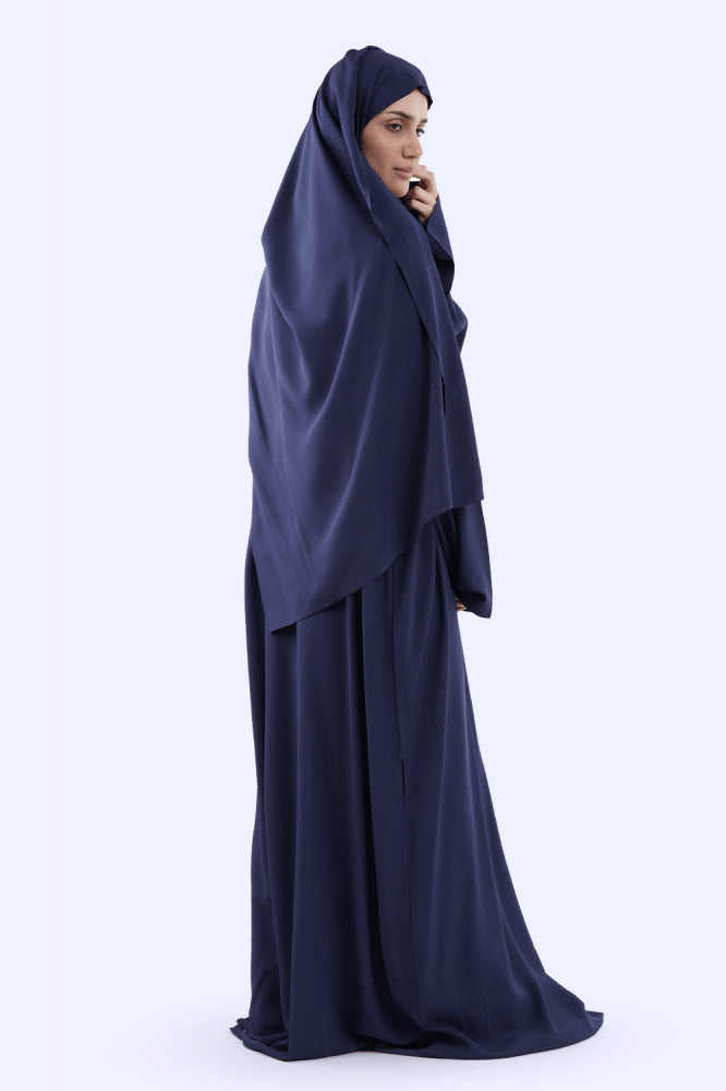 Elegant Navy Blue Rayon Prayer Garment