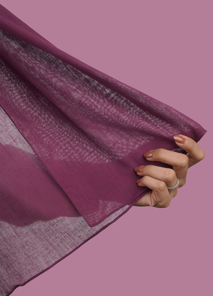 Spanish - Dark Mauve Plain Hijab/Scarf