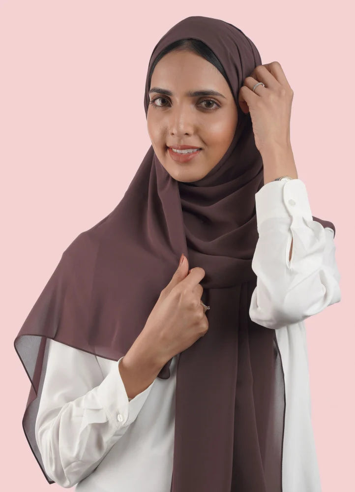 Japanese Tales - Dark Mauve Hijab/Scarves