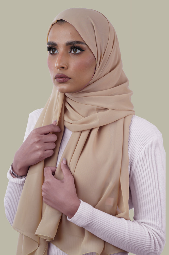 Japanese Tales - Camel/Golden Beige Hijab/Scarves