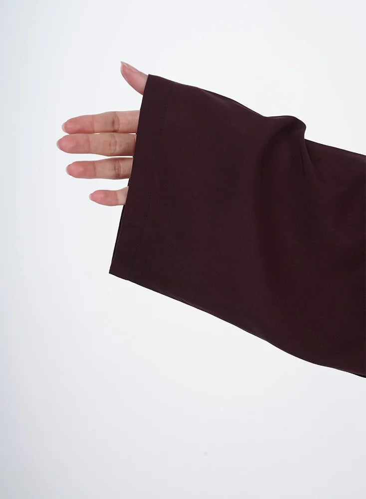 Rayon Plain Prayer Garment- Maroon Red