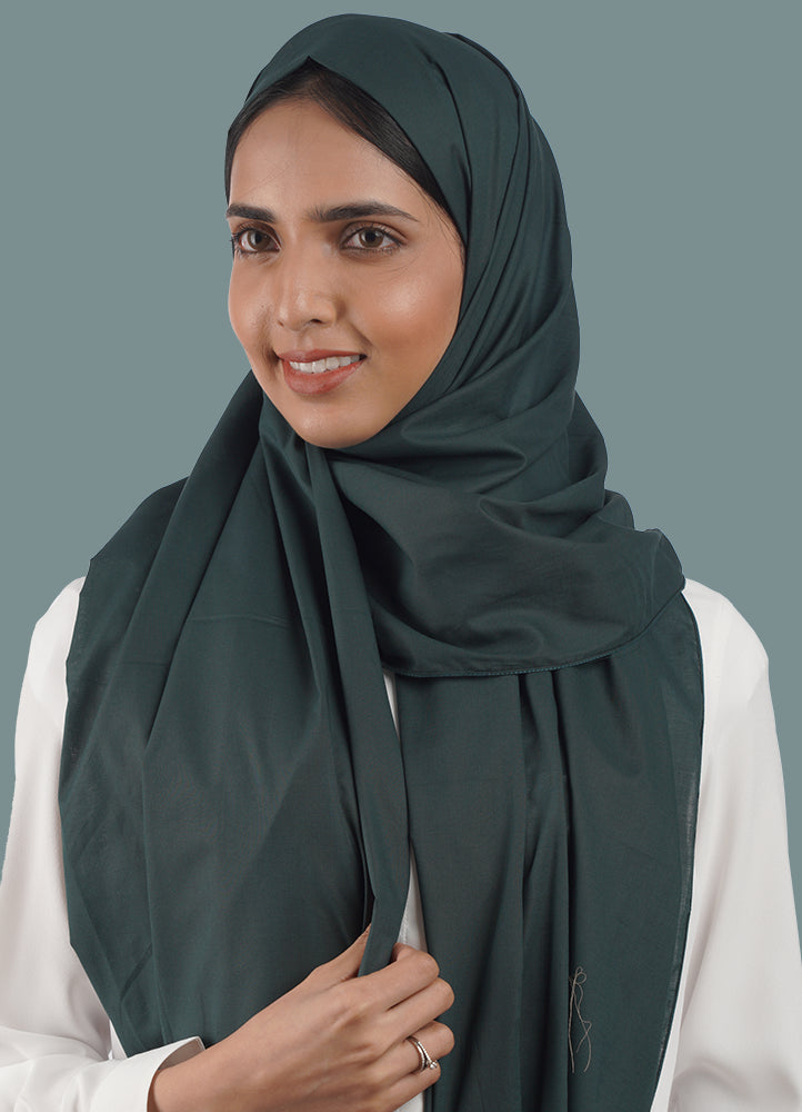 Spanish - Turquoise Plain Hijab/Scarf