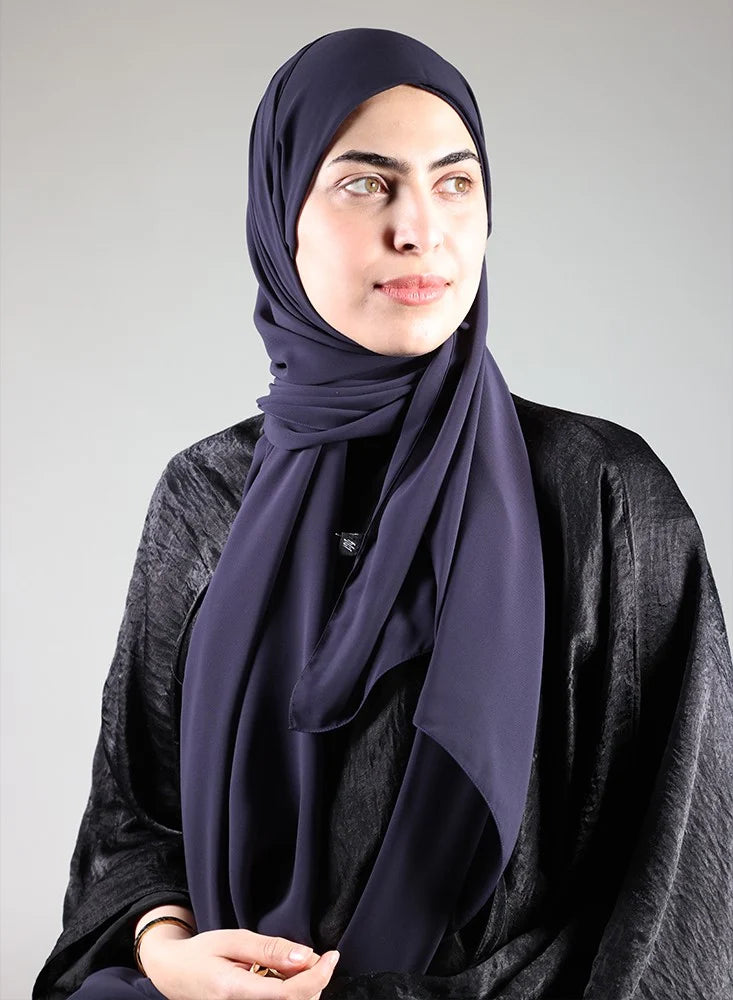 Hijab/Scarf with Navy Blue Bandana