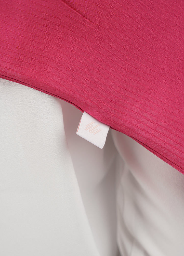 Spanish - Striped Hot Pink Hijab/Scarf