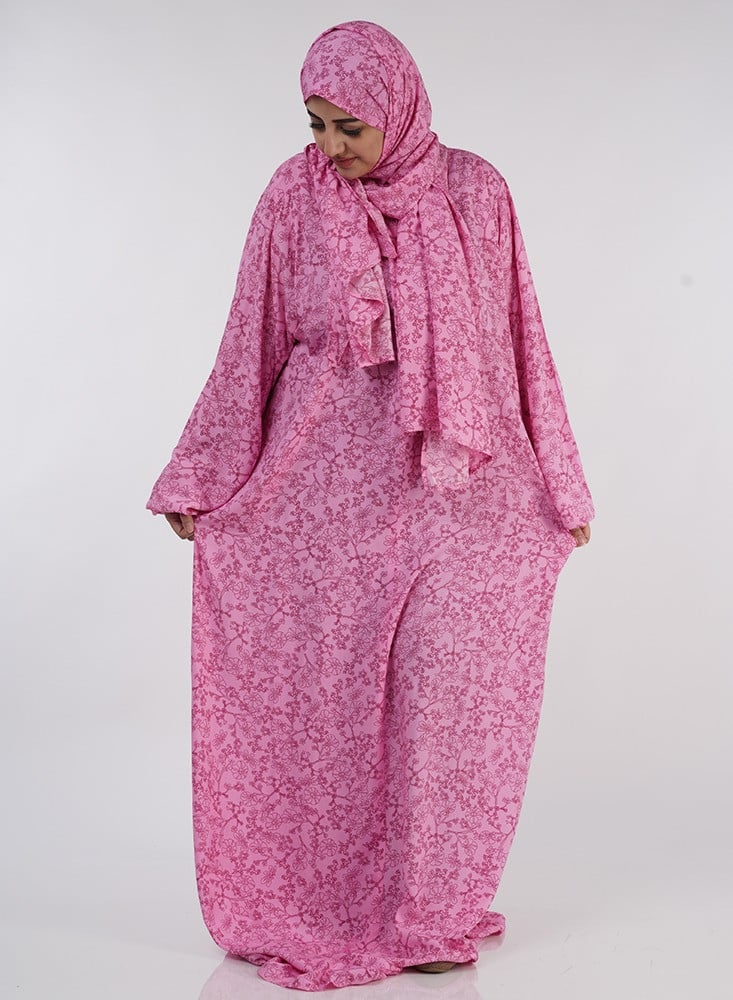 Pink Flowery/Wooded Prayer Garment