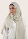 Spanish - Striped Beige Hijab/Scarf