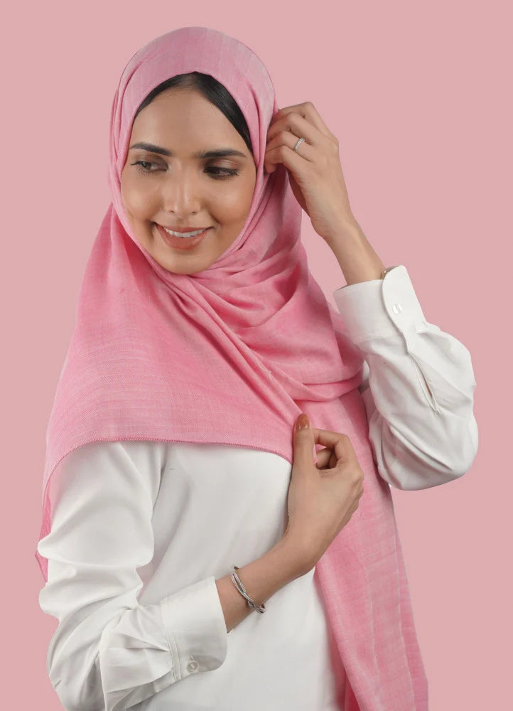 Spanish - Striped Pink Hijab/Scarf