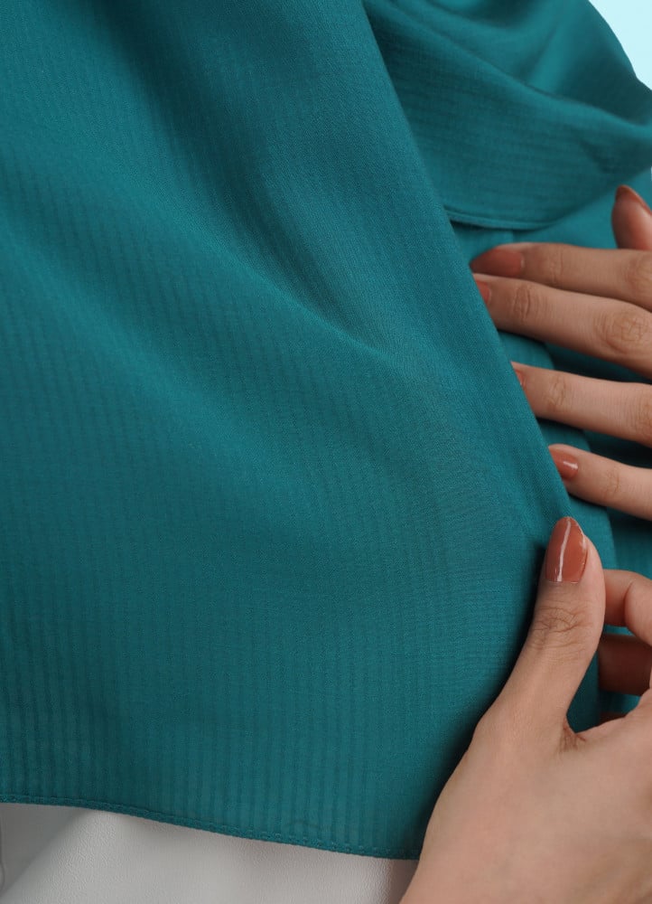 Spanish - Striped Teal Hijab/Scarf