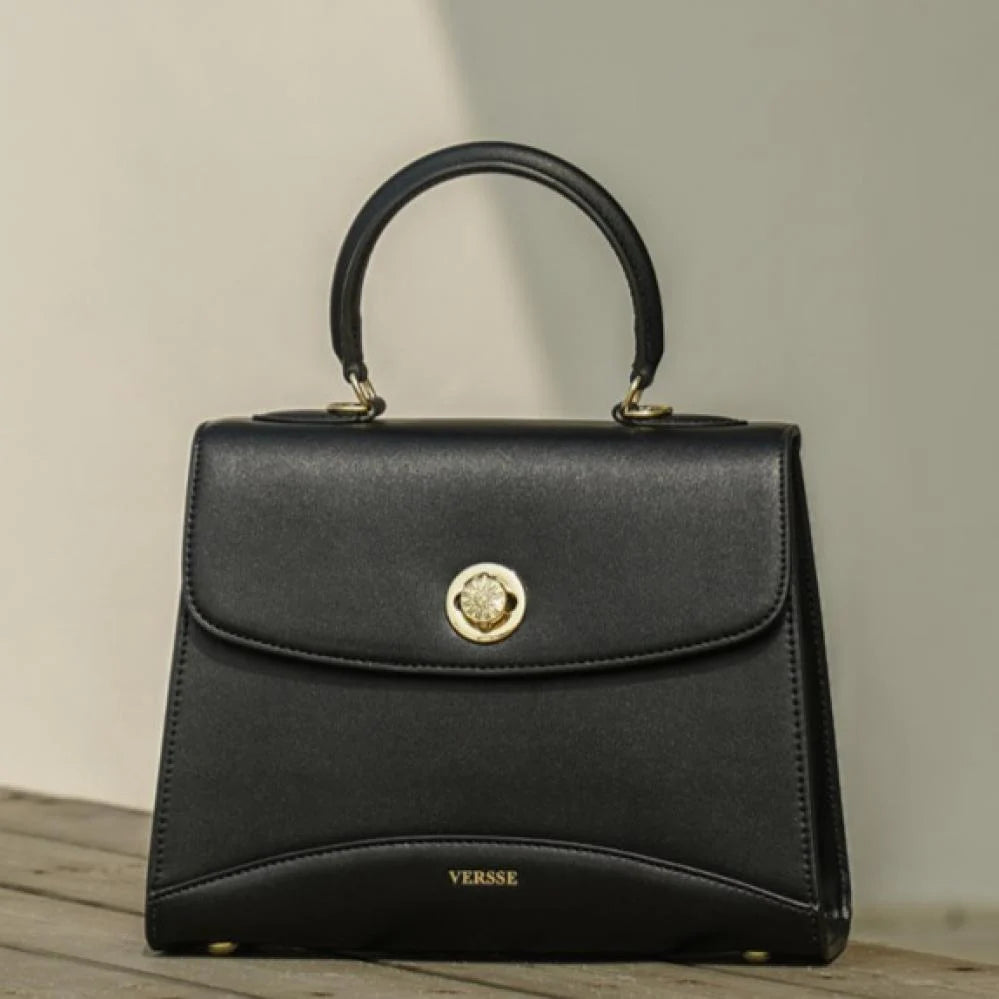 Black Elegant Leather Bags 118