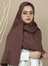 Spanish - Striped Dark Brown Hijab/Scarf