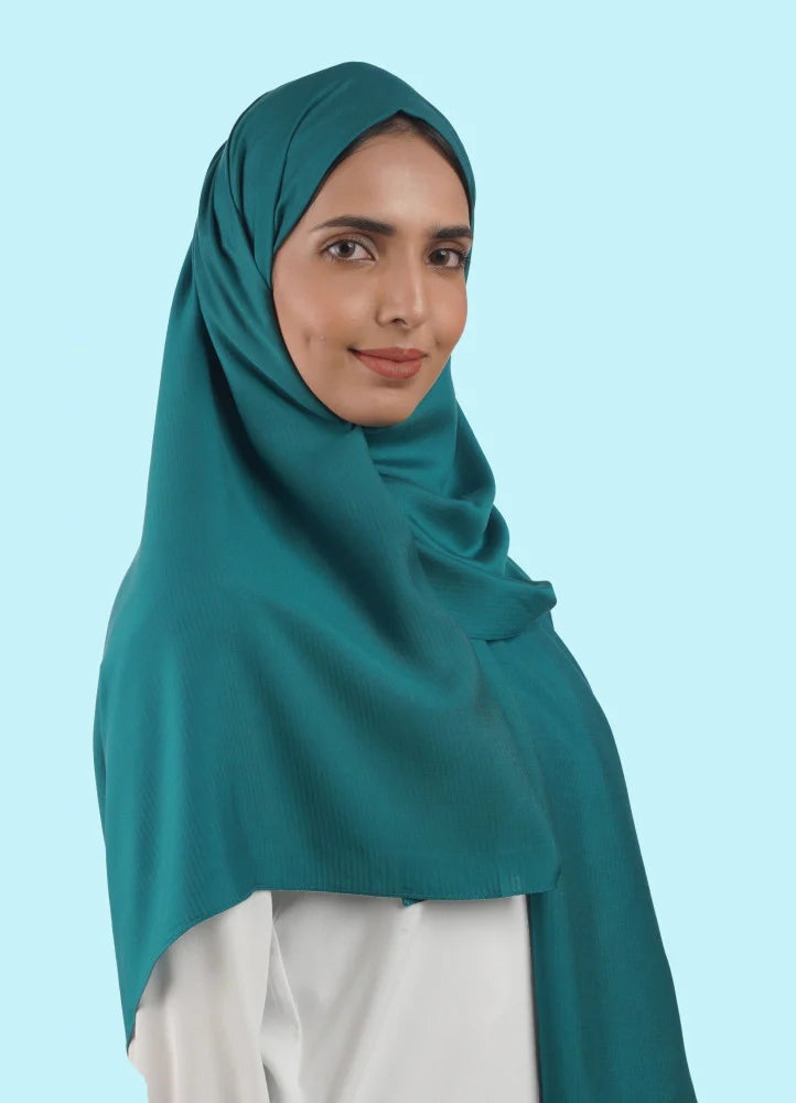 Spanish - Striped Teal Hijab/Scarf