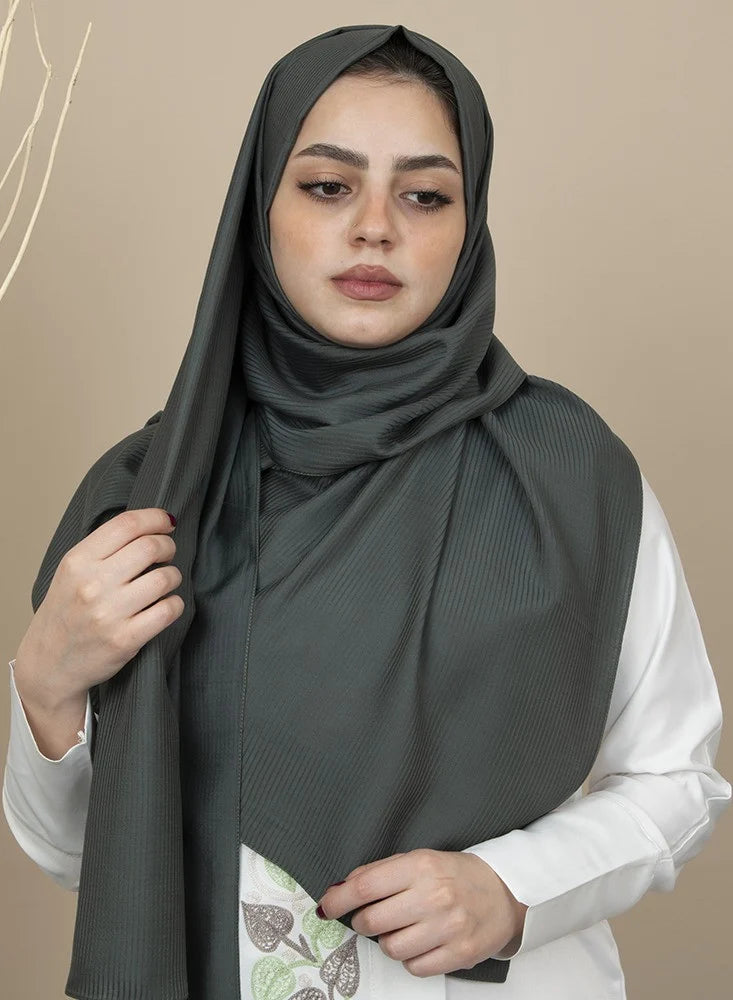 Spanish - Striped Turquoise Hijab/Scarf