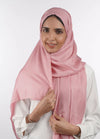 Spanish - Striped light Pink Hijab/Scarf