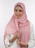 Spanish - Striped light Pink Hijab/Scarf