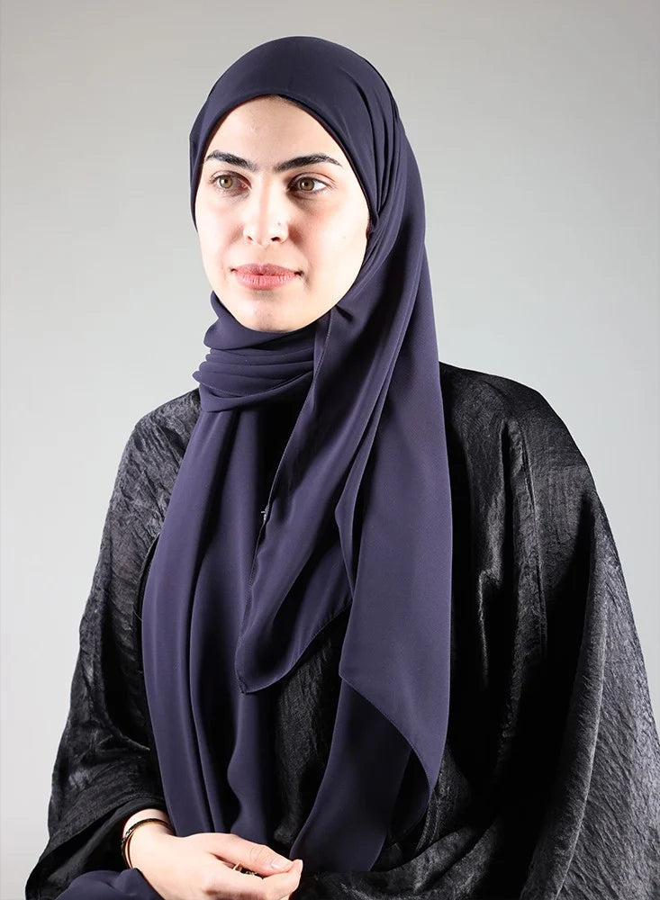 Hijab/Scarf with Navy Blue Bandana