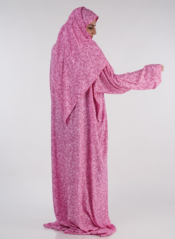 Pink Flowery/Wooded Prayer Garment