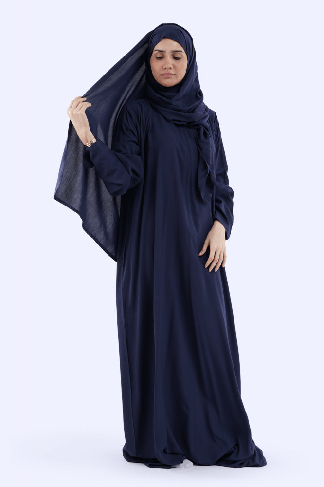 Elegant Navy Blue Rayon Prayer Garment